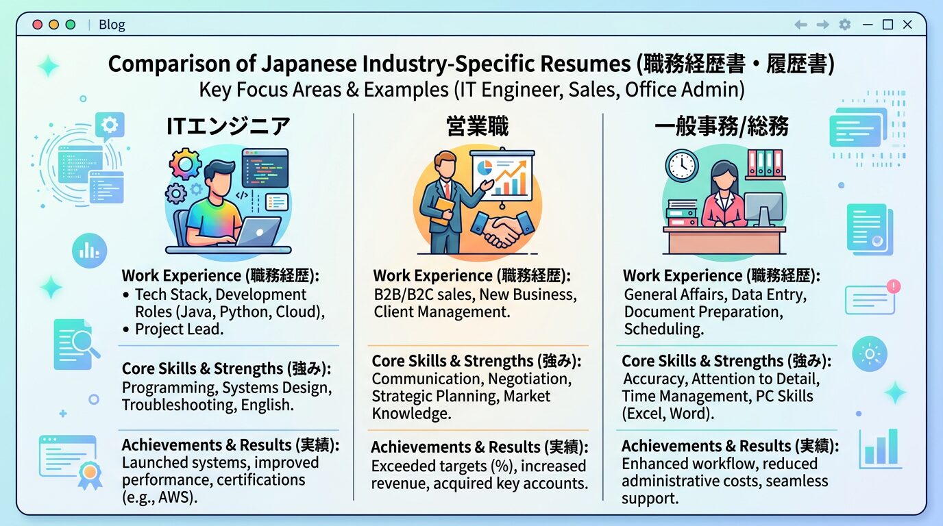 業界別・職種別の履歴書NG事例