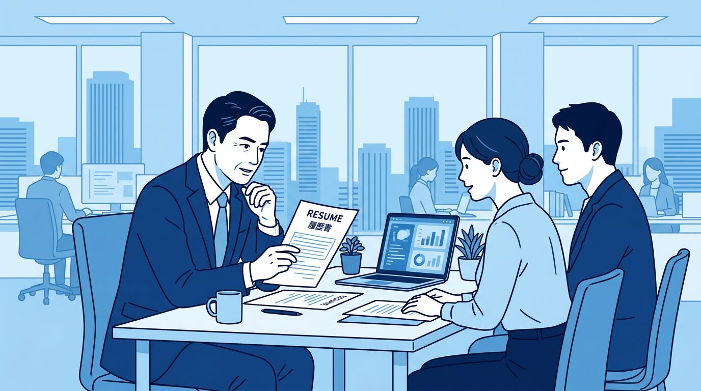 転職履歴書の志望動機を審査する採用担当者