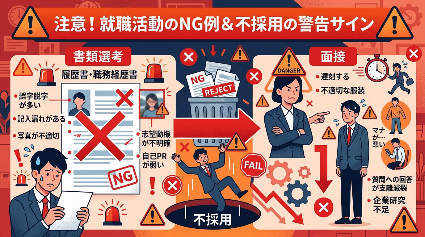 志望動機のよくある失敗例とNG表現