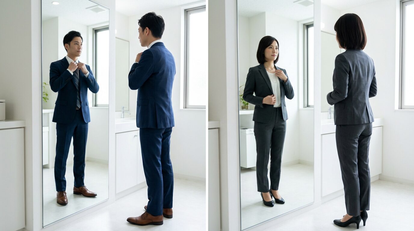 服装と身だしなみの確認