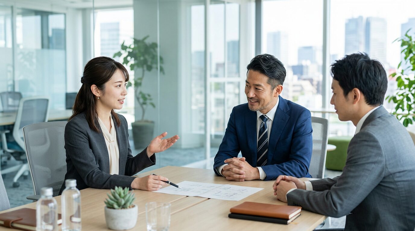 転職年収交渉の重要性を示すビジネスシーン