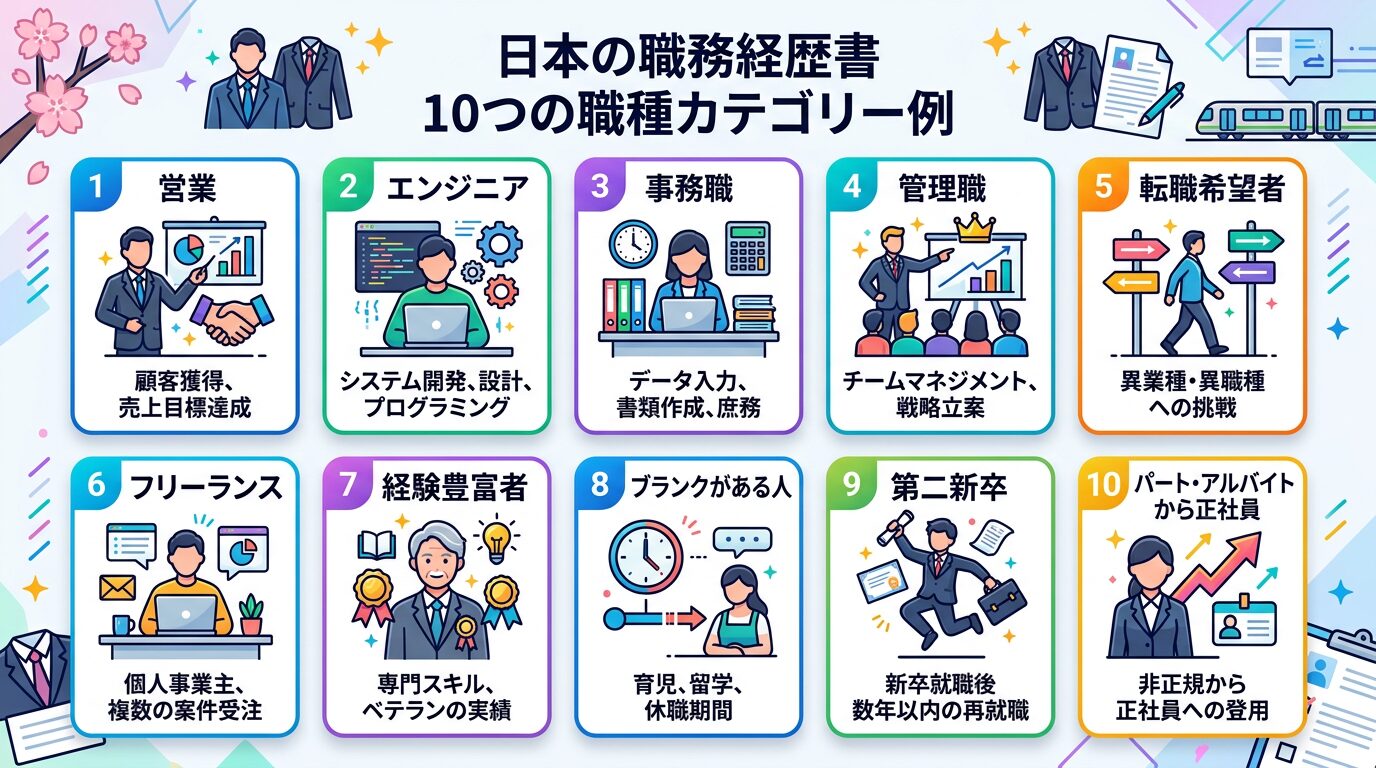 職種別・転職シチュエーション別 職務経歴書例文