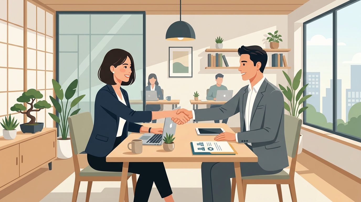 転職エージェントとは何かを示すイラスト