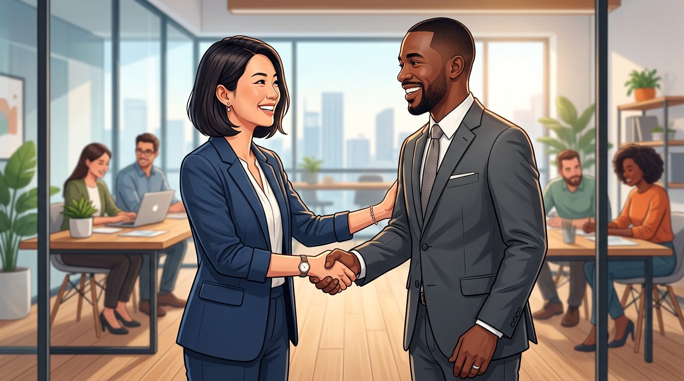 担当者と良好な関係を築くコツのイラスト